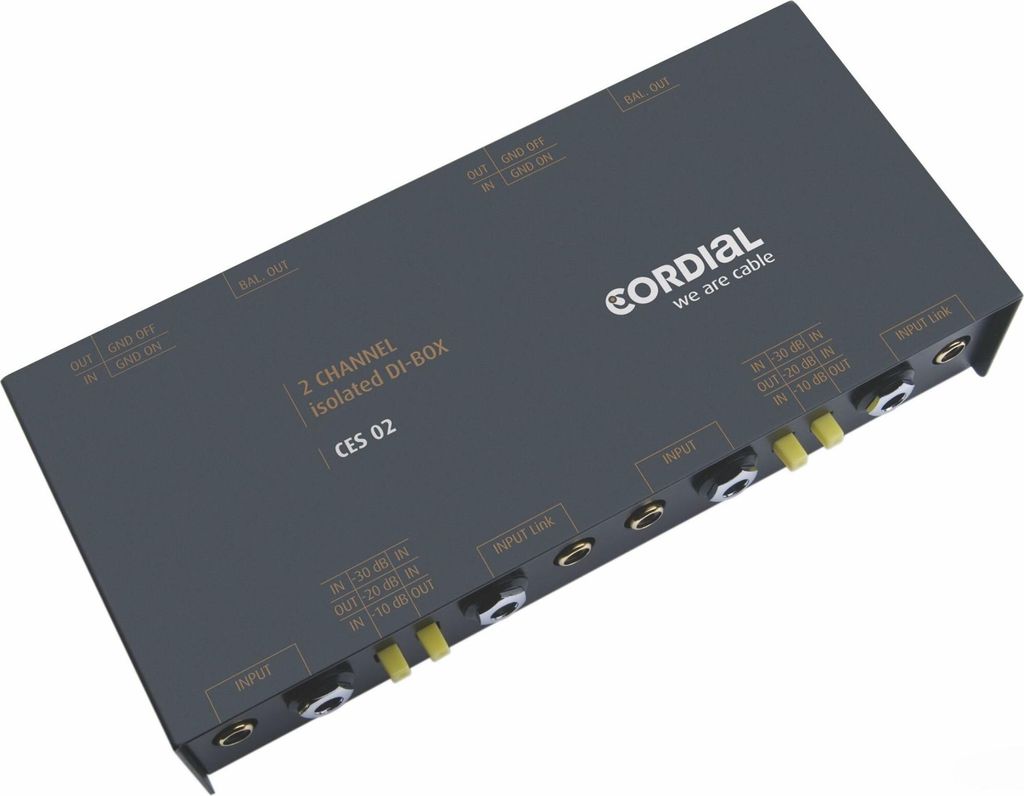 Cordial CES02 DI Passive 2-Channel Stereo DI Box