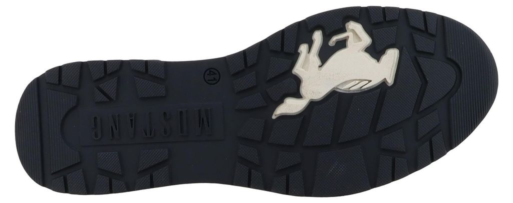 Mustang Herren Sneaker lässiger Urban-Look mit Reißverschluss-Detail 26M0281002, Größe:44 EU, Farbe:Weiß