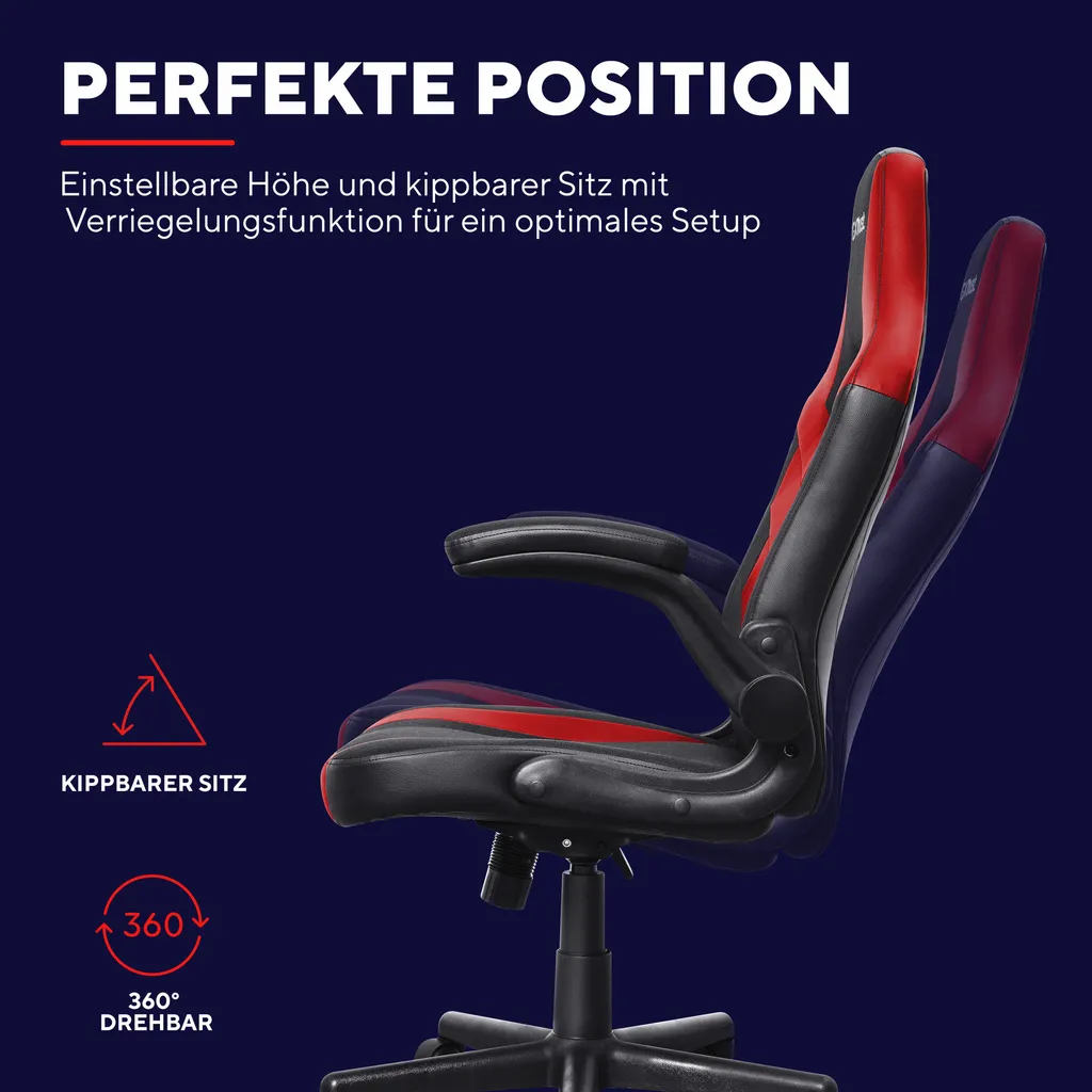 Chaise de jeu pour PC et Console Trust GXT 703R RIYE - Confort et Setup - 12