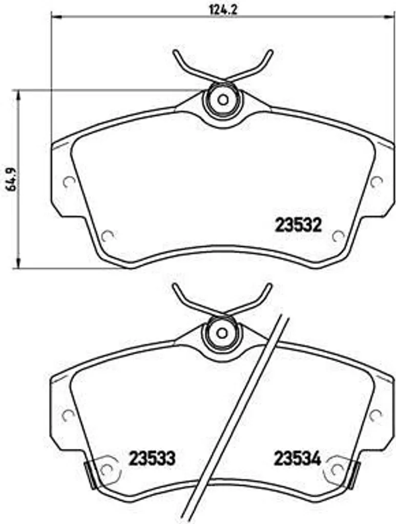 Plaquettes de frein PT Cruiser Brembo P 11 012 pour trajets quotidiens