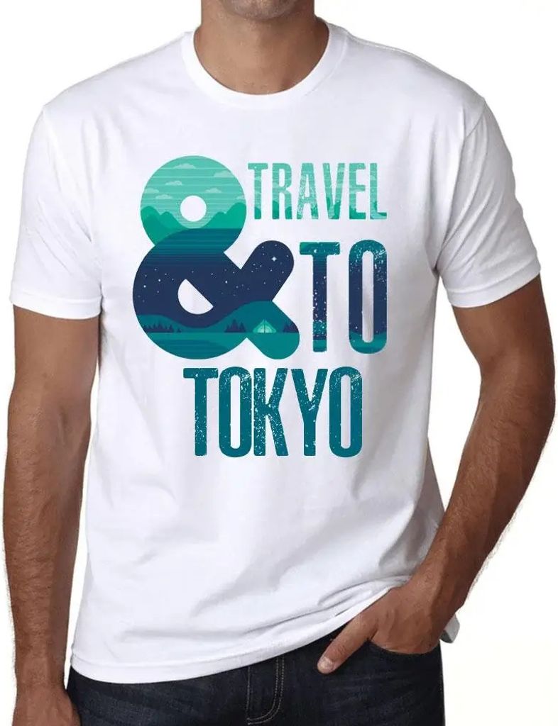 Herren Grafik T-Shirt Und Reisen nach Tokio – And Travel To Tokyo – Öko-Verantwortlich Vintage Jahrgang Kurzarm Lustige Druck Geburtstag Gesch...