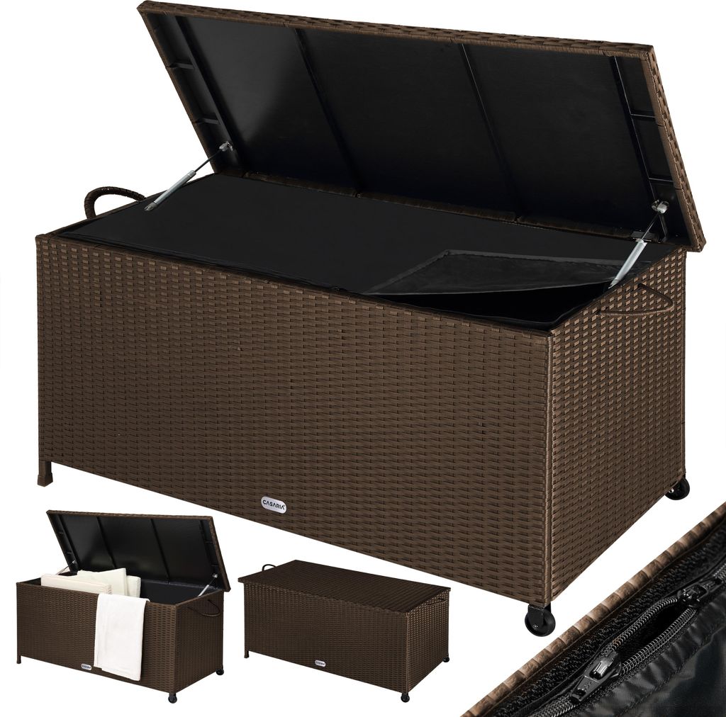 CASARIA® Coffre de jardin extérieur XXL Marron - Malle de Image du produit 