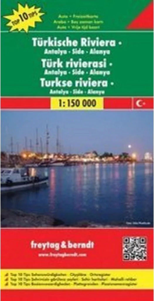 Riviera turque 1:150 000 : Ne perdez plus votre chemin en voiture