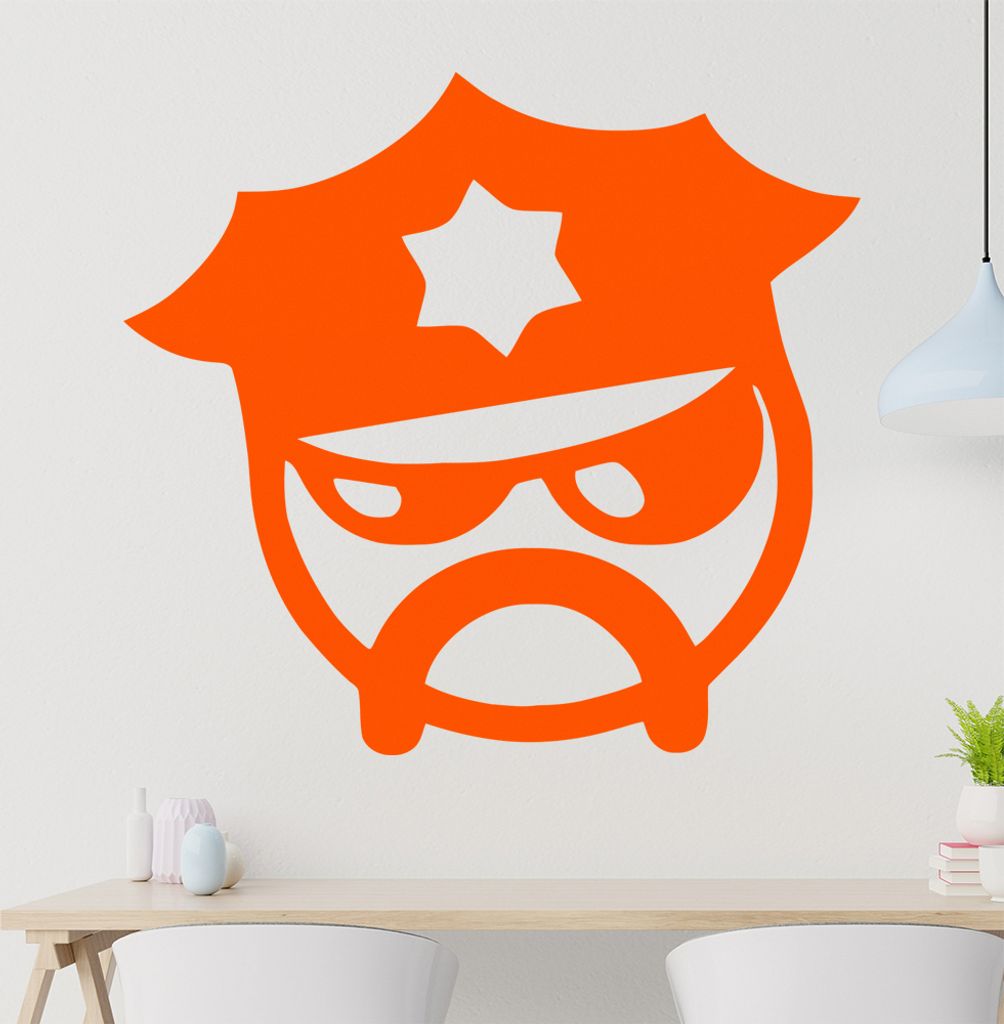 Officer Wandtattoo in 6 Größen - Wandaufkleber Wall Sticker - Dekoration, Küche, Wohnzimmer, Schlafzimmer, Badezimmer