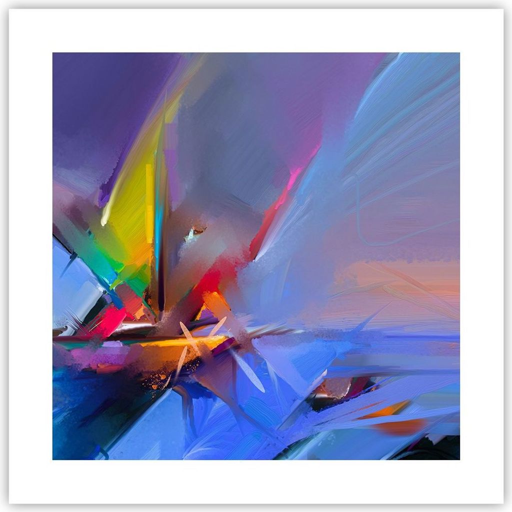 Poster - Poster ohne Rahmen - Abstraktion modern - 40x40 cm - Wand Bild - Wanddeko - Wandbilder - Kunstposter - Wandposter - Bilder - Kunstdruck - ...