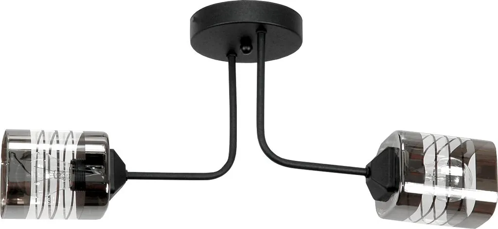 Lampada Classica Enoli 15-478 Nera - Sospensione in Vetro per Casa