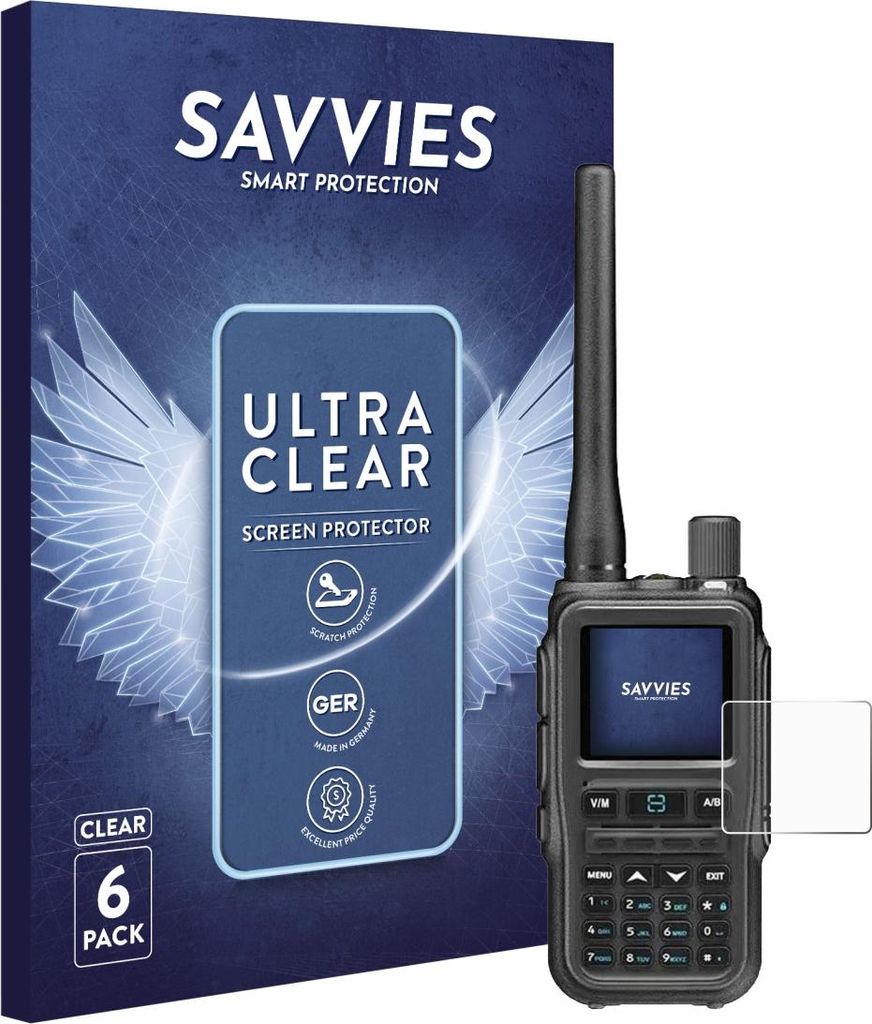 6x Für Baofeng UV5RMINI Schutzfolie Savvies Displayschutz Display Schutz Folie Klar Transparent