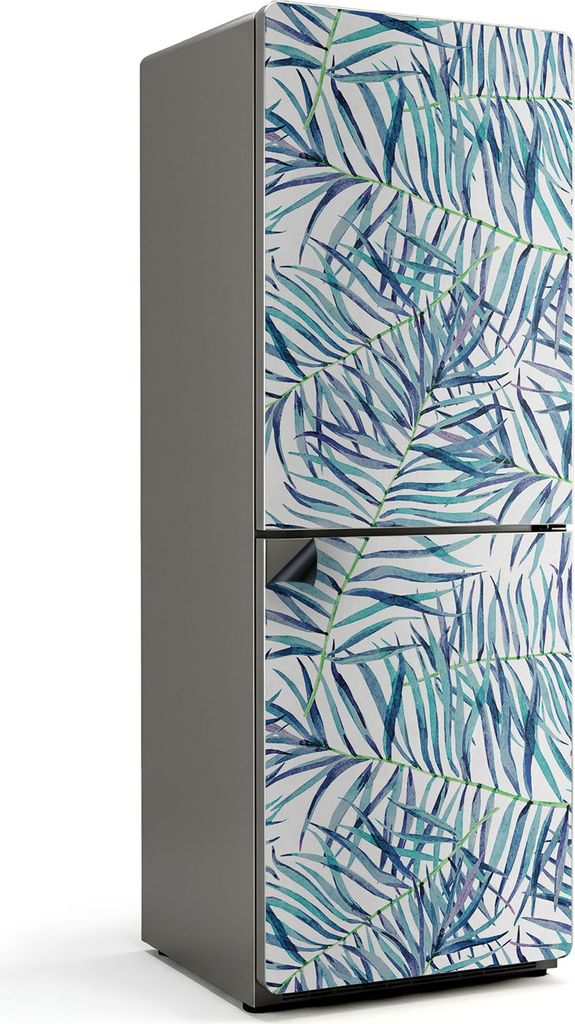 Blätter im tropischen Stil – Magnetische Kühlschrank Abdeckung – Dekorfolie magnetisch Küche – Kühlschrank Magnet Deko – selbstklebende...