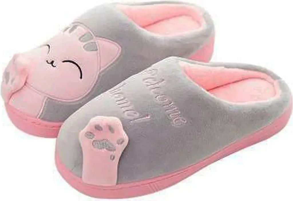 Kuschelige Katze Pantoffeln Warm Plüsch Hausschuhe Winter Produktbild 