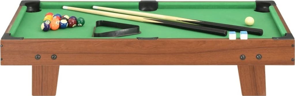 vidaXL Mini table de billard à 3 pieds 92×52×19 cm brun et Image du produit 