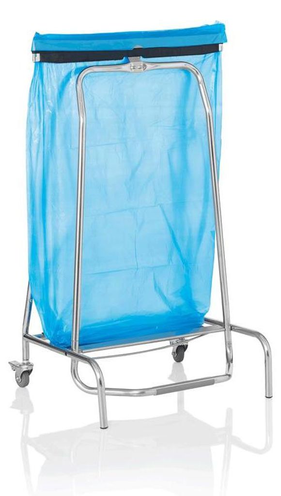 2x Müllbeutelhalter Mit Fußpedal, 2 Rollen mit Feststeller