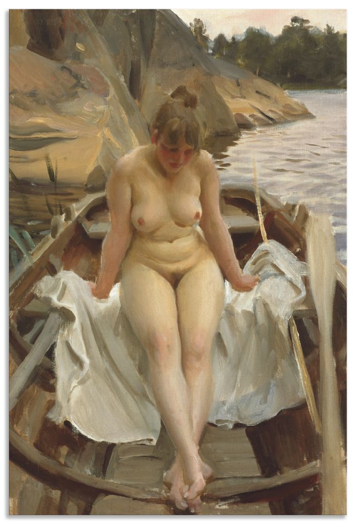 ARTland Wandbild Alu für Innen & Outdoor In Werners Ruderboot Größe: 80x120 cm