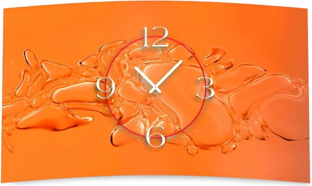 Horloge murale design moderne liquide abricot silencieuse dixtime 3D