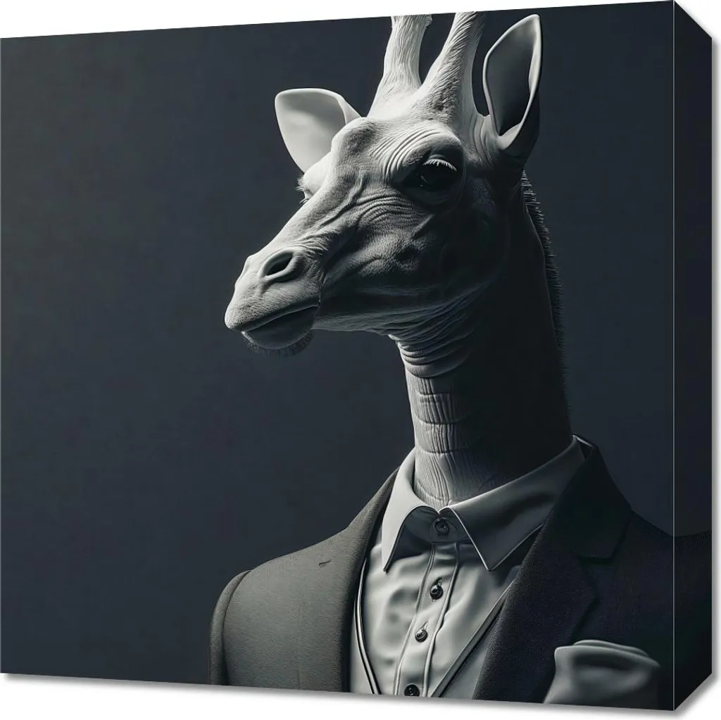 Quadro 50x50cm Giraffa in uscita