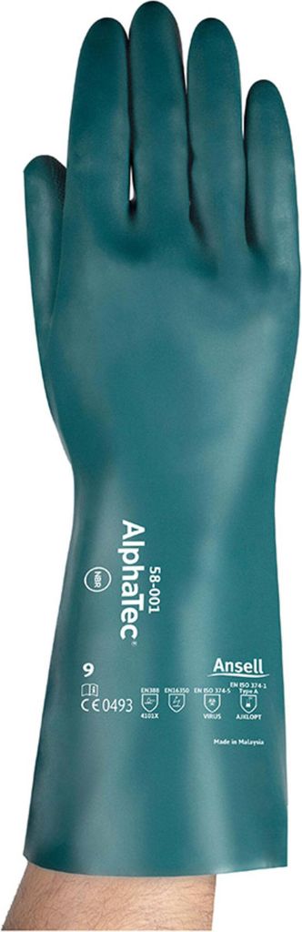 ANSELL Chemikalienschutzhandschuh AlphaTec 58-001 ESD Grün, 11