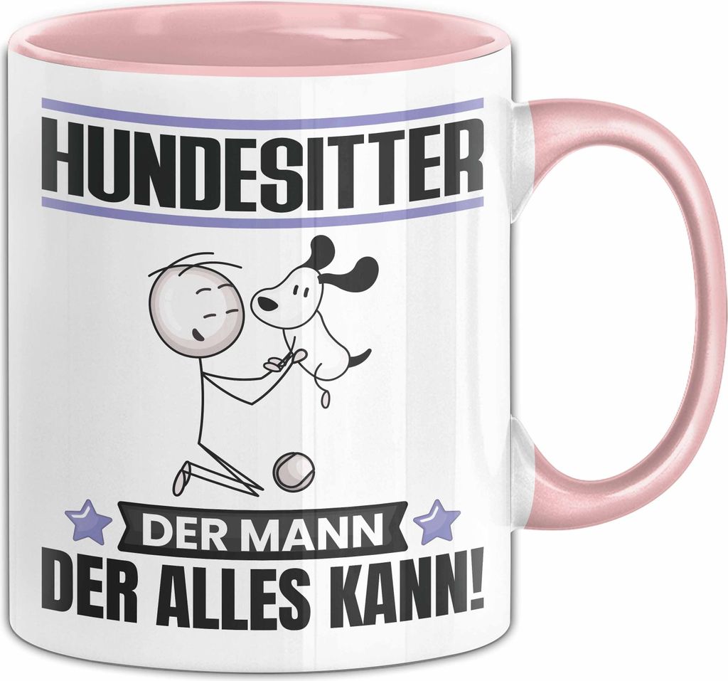 Hundesitter Tasse Geschenk für Hundesitter Der Mann Der Alles Kann Geschenkidee zum Geburtstag (Rosa)