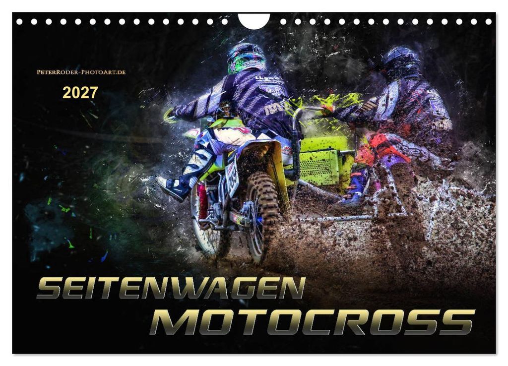 Seitenwagen Motocross (Wandkalender 2027 DIN A4 quer), CALVENDO Monatskalender