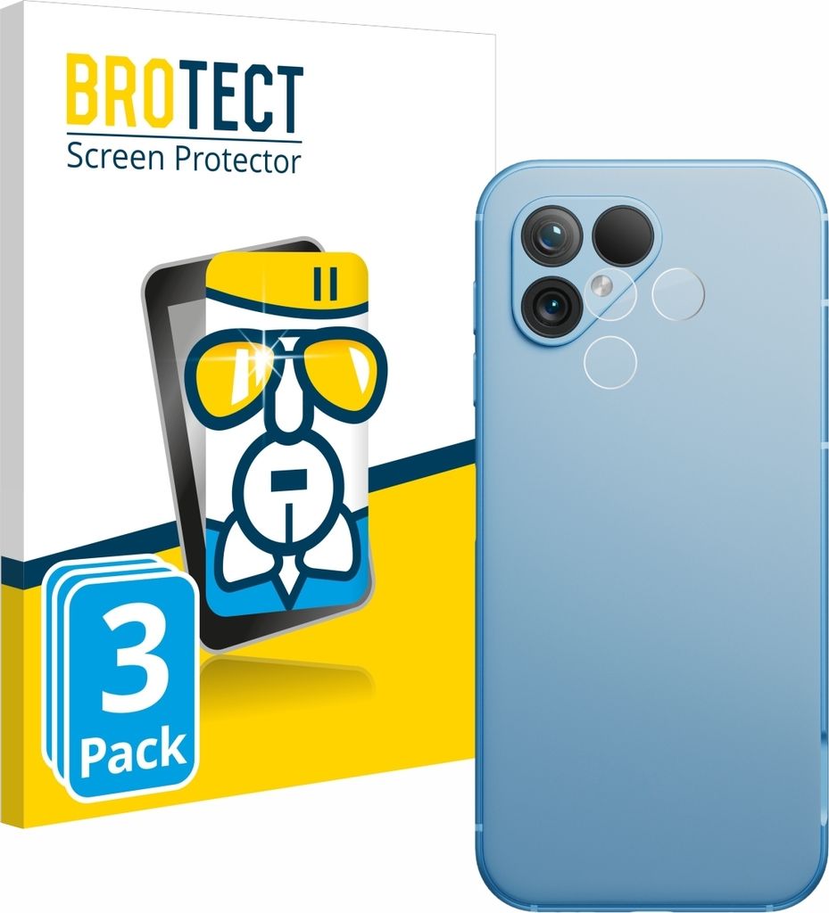 3x BROTECT Schutzglas für Fairphone 5 (NUR Kameraschutz) Schutzfolie Panzer Folie Glas Display Schutz klar