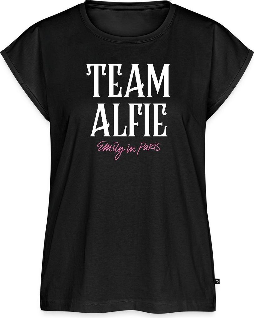 Spreadshirt Emily In Paris Team Alfie Frauen Casual T-Shirt, M, Schwarz