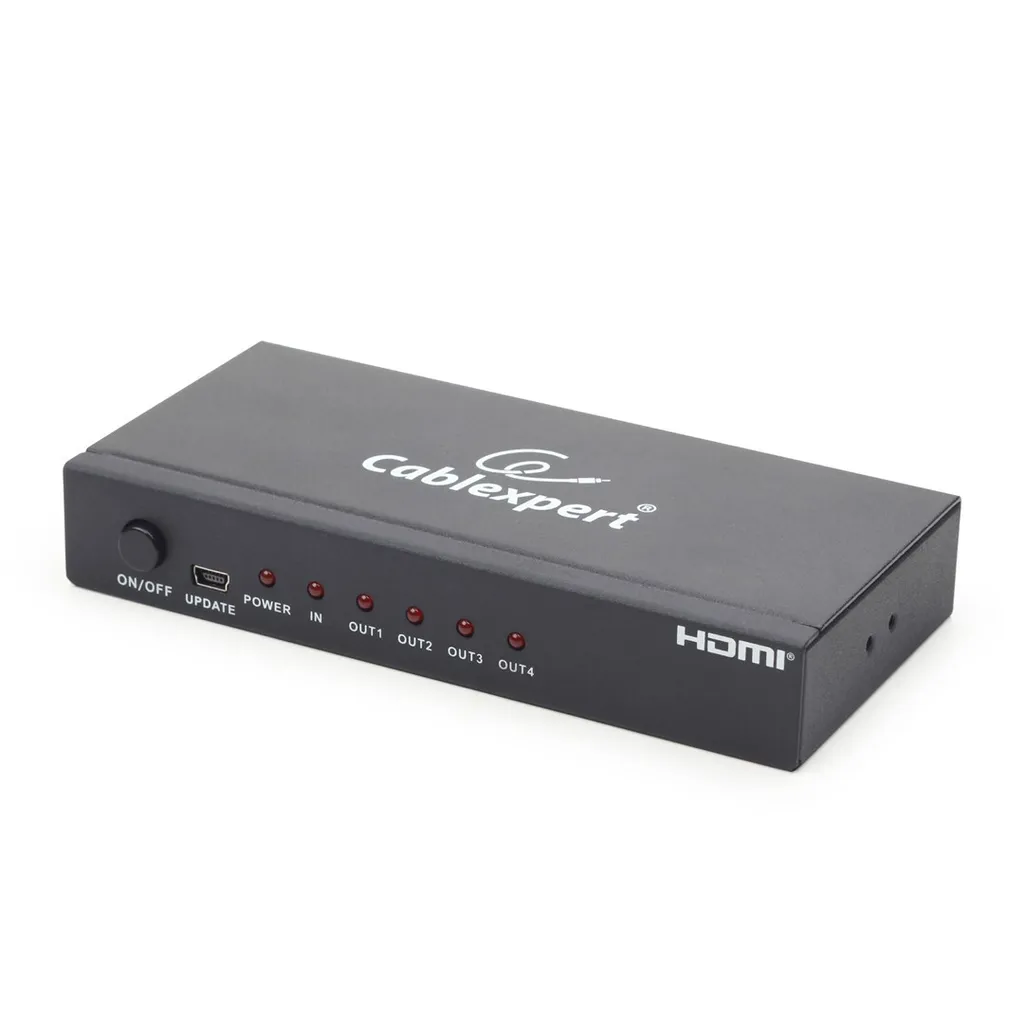 Gembird HDMI-Splitter 4 Ports - Répartiteur Vidéo 4K Ultra HD Actif