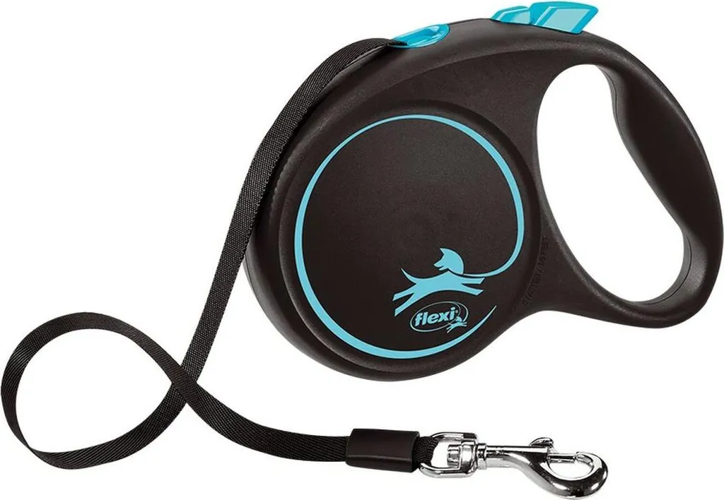 Guinzaglio per cani Flexi BLACK DESIGN 5 m Blu M