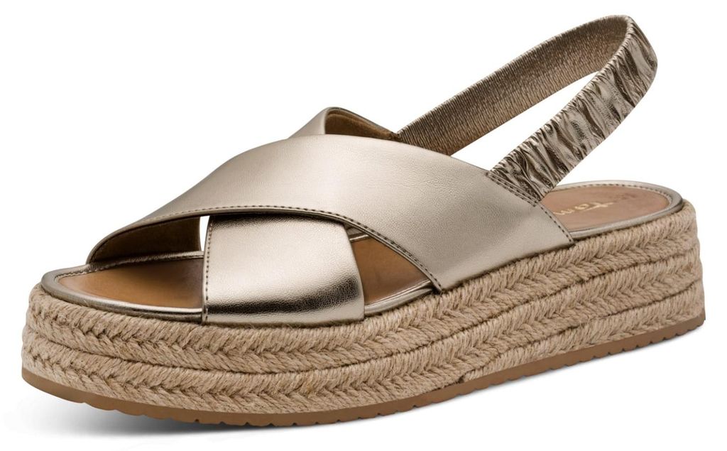 Tamaris Plateau Sandaletten Damen 32313932333338 Gold 38 EU Produktbild 