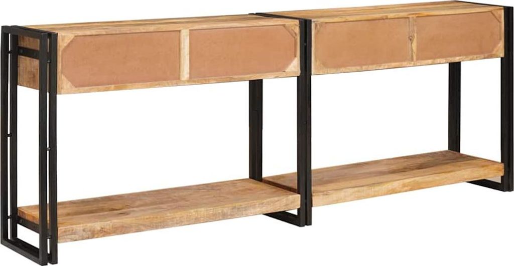 "Schlussverkauf" Konsolen-Tische 2 Stück - moderne-desgin - Braun 200x33x75 cm Massivholz Mango C15789