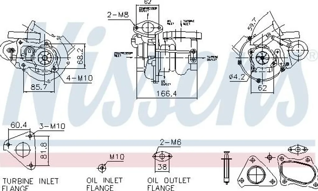 Turbo pour Nissan Navara et Pick-up 2.5D 1997-2001 - Référence OEM Fiable