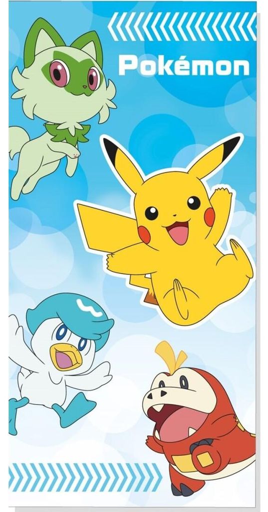 Pokemon Pikachu Felori Kwaks Handtuch Strand Badetuch 70x140cm
