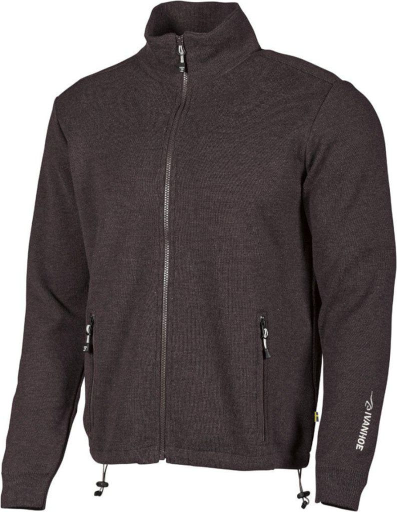 Ivanhoe Weste Hadar Full Zip Schwarz-feine Wolle-schwarz