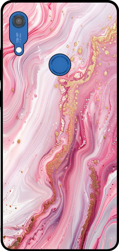 Smartphonica Telefon Fall geeignet für Huawei Y6S mit Marmor-Druck - TPU zurück Abdeckung Fall Marmor-Design - Pink