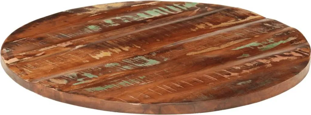 Plateau de table rond Ø 90 cm vidaXL en vieux bois massif recyclé
