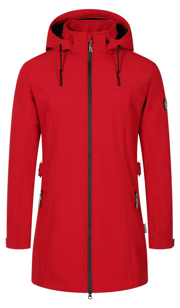 Blue Wave Damen Softshellmantel Martje Fleecefutter Rot, Produktbild 