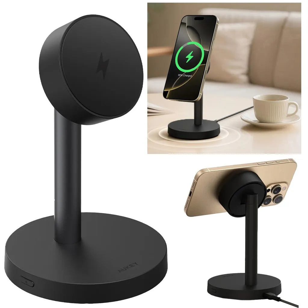 Station de charge Qi2 AUKEY MagFusion LC-MC111 pour iPhone et Android