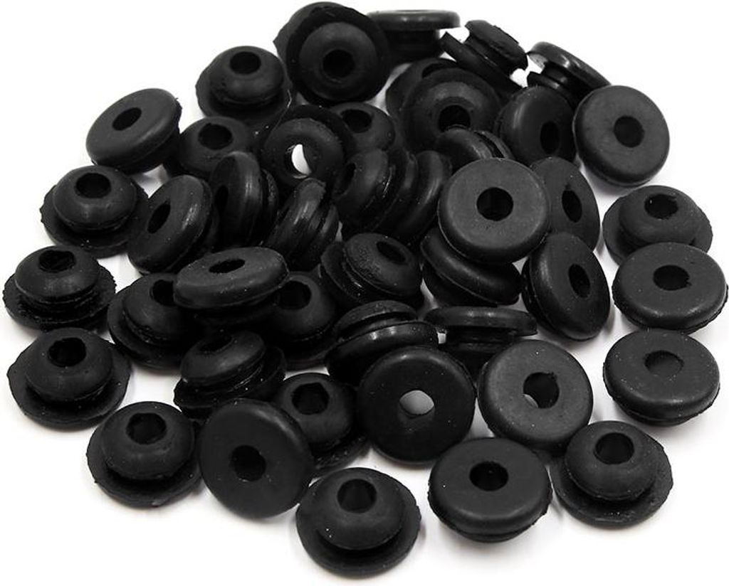 40 STK. Gummi Stoßdämpfer Buchsen für Auto-Motorrad 6mm Lochdurchmesser Schwarz DE de