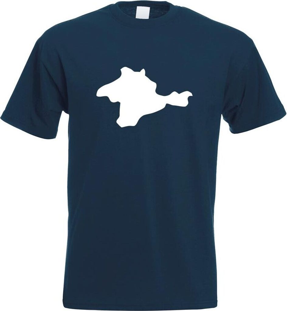 Kiwistar - T-Shirt - Navy - Krim - Tauris Umriss Kontur Herren Funshirt Bedruckt Design Sprüche Spruch Motive - mit Motiv Bedruckt - Funshirt Desi...