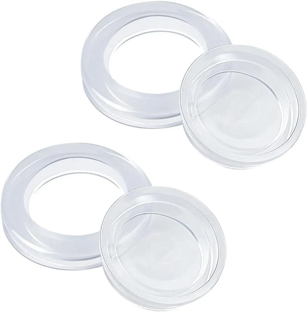 Cônes et anneaux en silicone pour parasol de jardin - 42 mm Blanc