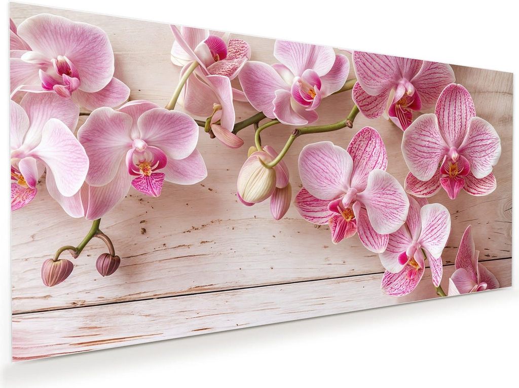 Glasbild 110x55cm in XXL für Wohnzimmer, Schlafzimmer Motiv Orchideen_tabletop
