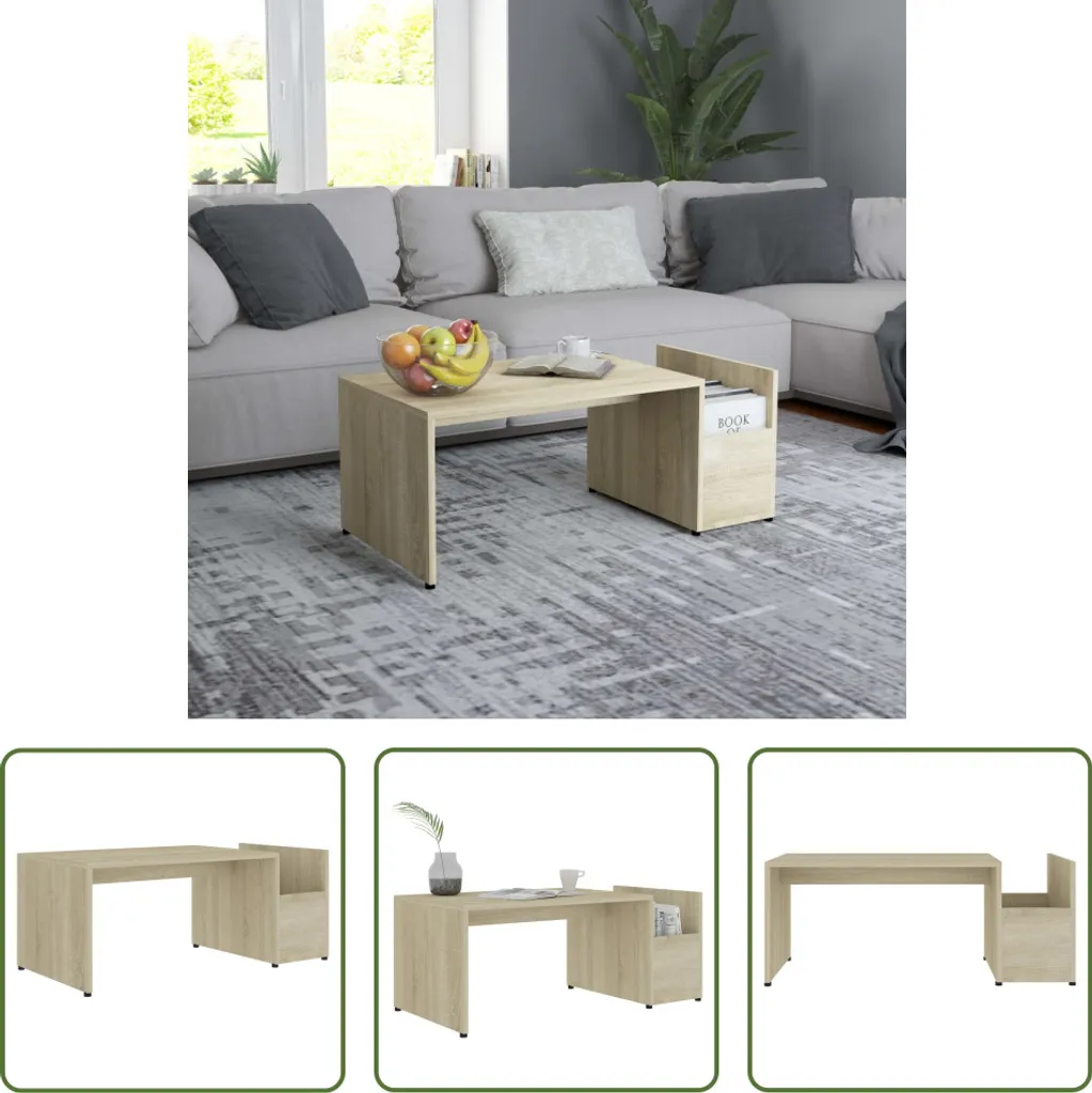 Tavolino da Caffè Geometrico Rovere Sonoma 90cm | The Living Store