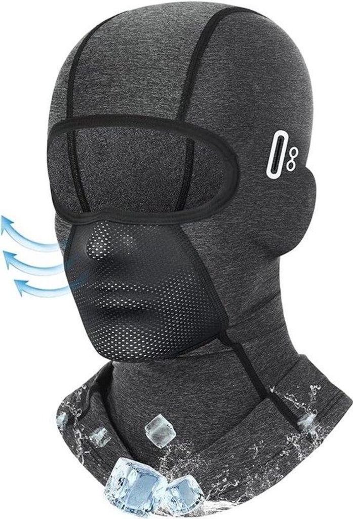2er Set Bivakmützen, Gesichtsmasken, Fahrradmasken, Sommer, Winddichte Masken, Gesichtsmasken, Schwarz, für Outdoor-Sportarten, Wind- und Sonnens...