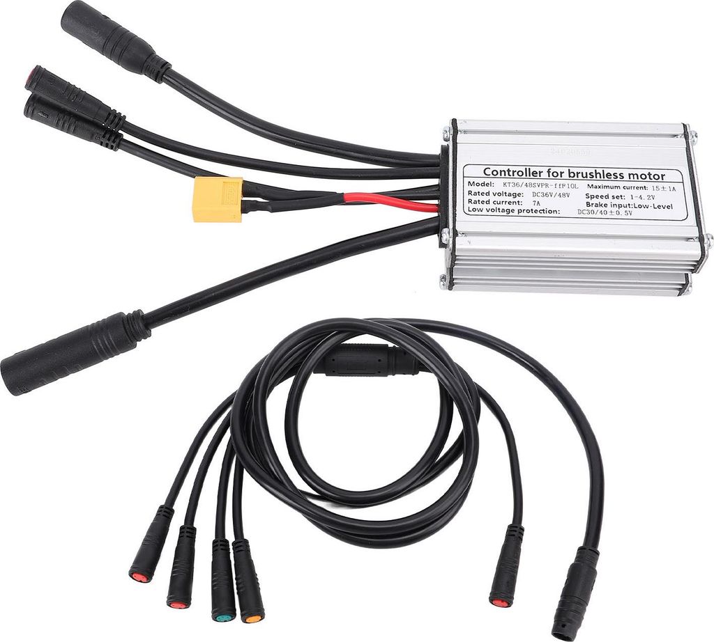 36 V 48 V Motor Controller 6 Röhrchen 250 W 350W Sinuswelle mit Lampenleitung und Abdichtungsstecker für elektrisches Fahrrad