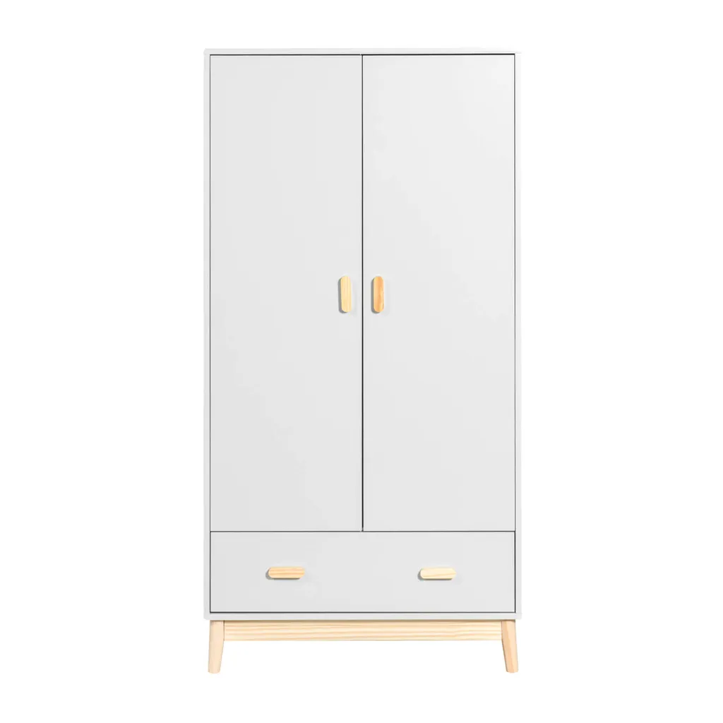 Armoire stable et durable contre le désordre 175x80x55 cm bois et blanc