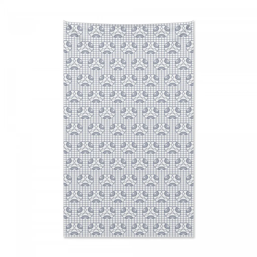 Offerta Arazzo Abakuhaus 140x230 cm - Copriletto Geometrico Bianco Grigio