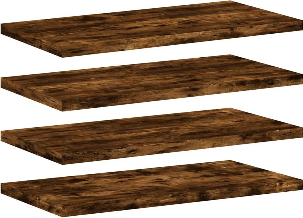 vidaXL Wandregale 4 Stk. Räuchereiche 40x20x1,5 cm Holzwerkstoff