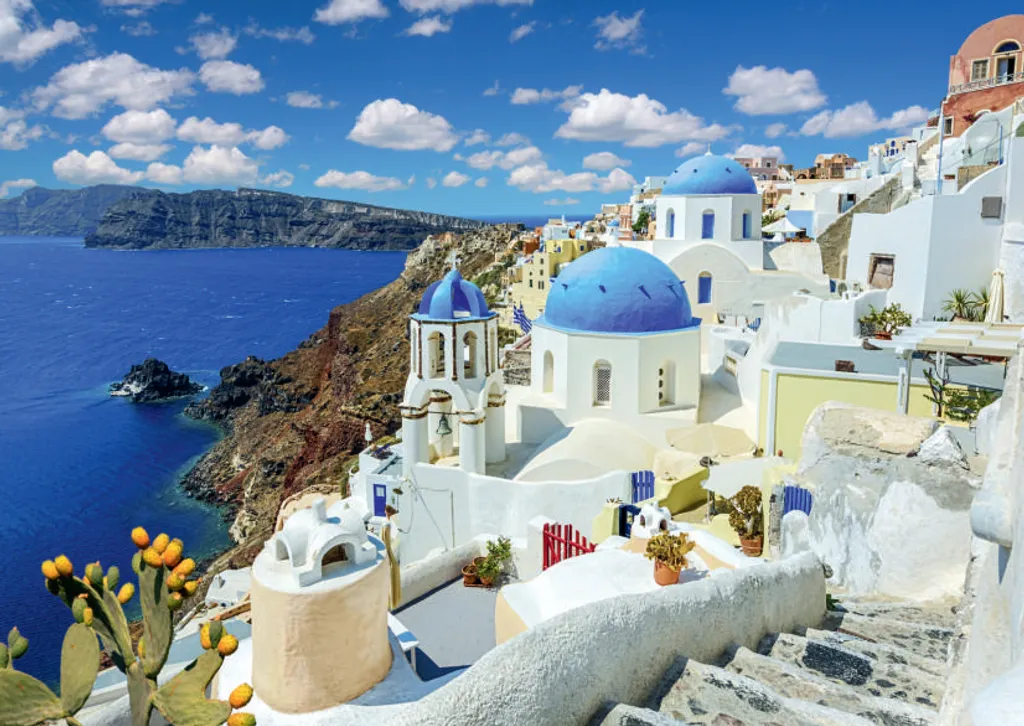 Puzzle 1000 pièces D-Toys Santorin - Décoration murale Grèce facile à monter
