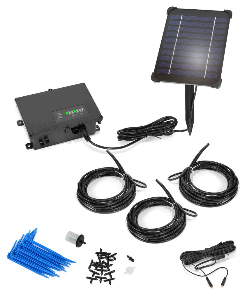 Solar Bewässerungssystem mit 15 Pfeiltropfer für Garten Produktbild 