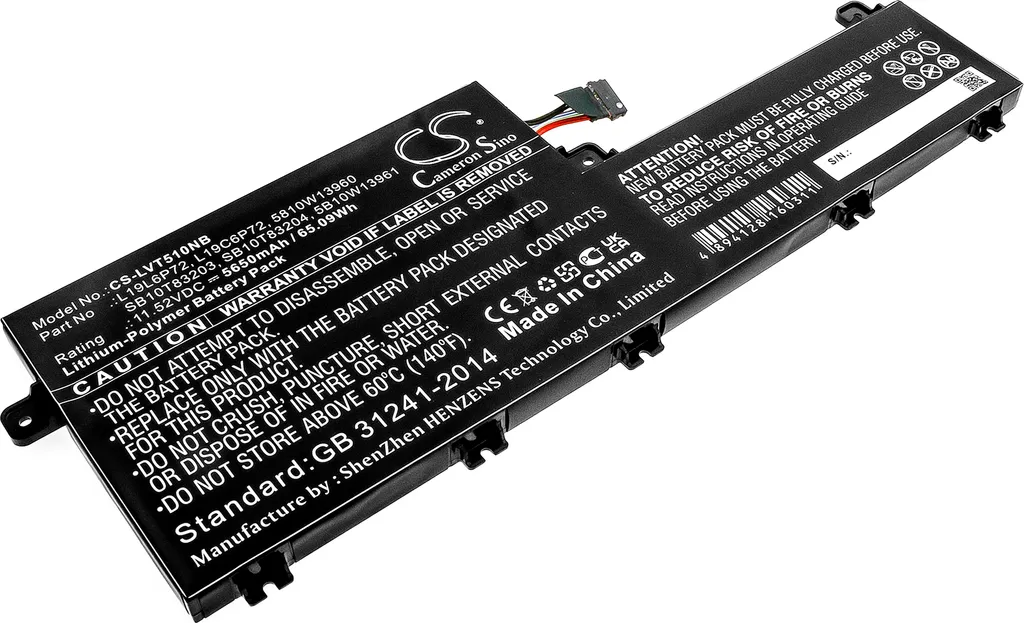 Batterie Li-ion haute capacité pour Lenovo ThinkPad P15v T15p L19C6P72 Techtek