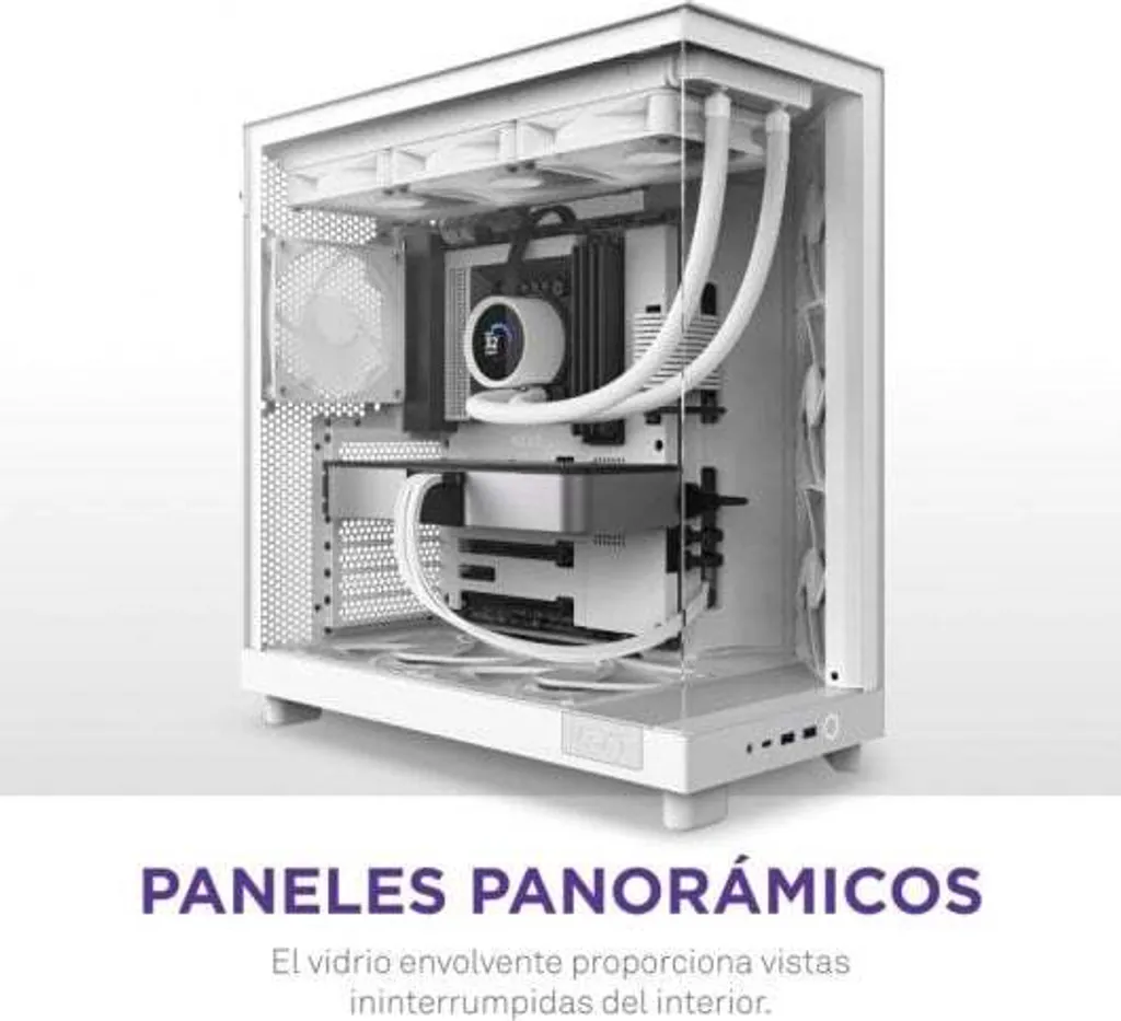 Boîtier PC de jeu NZXT H6 Flow Blanc idéal pour le watercooling - 15