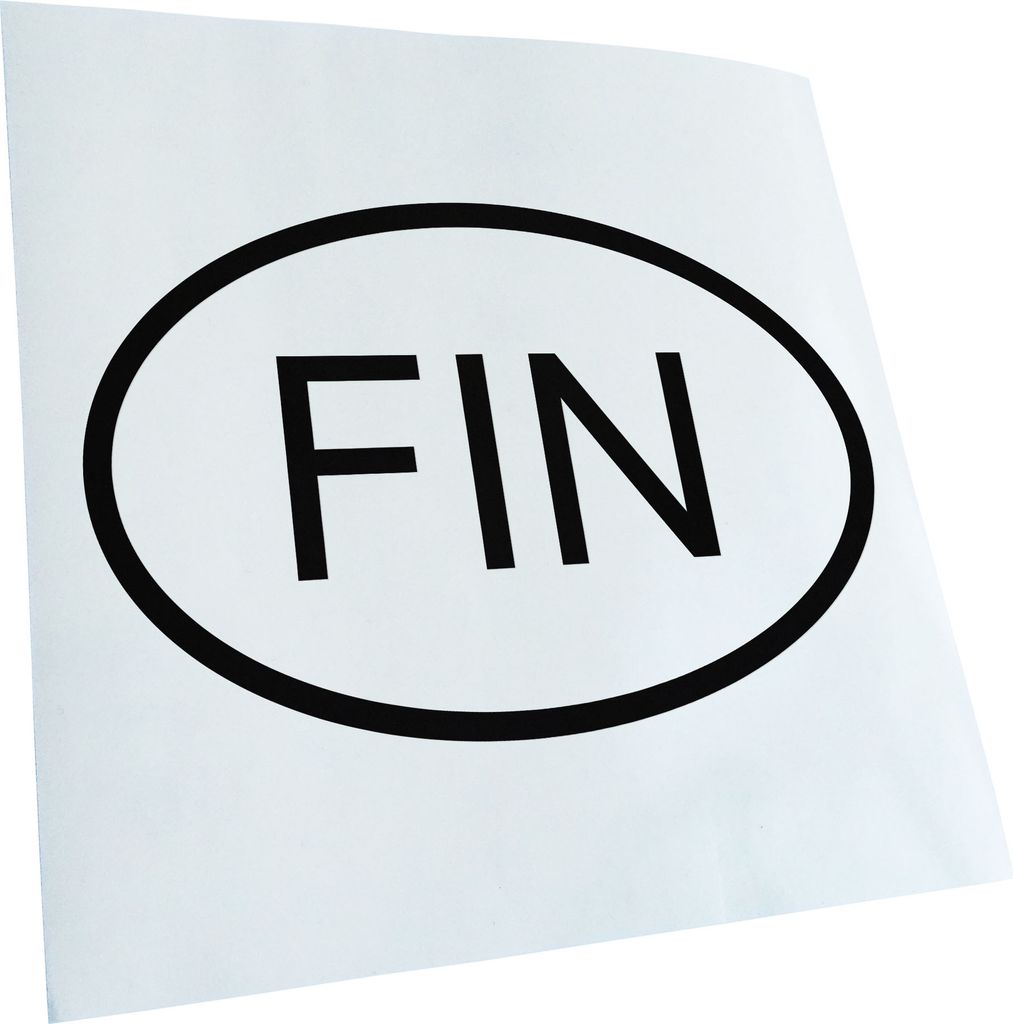 Kiwistar - Autoaufkleber - Finnland FIN Heckscheibe - Aufkleber für Auto Kfz Fahrrad, LKW, Truck Mofa