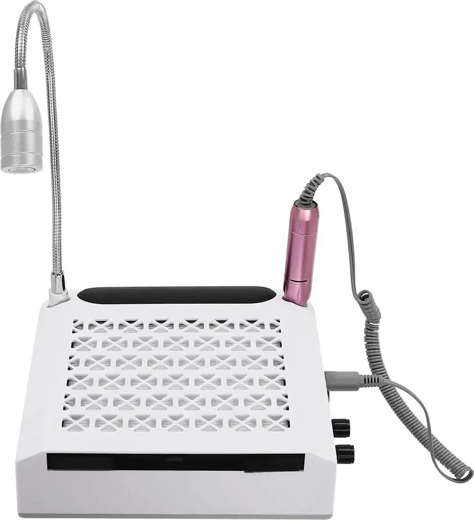 Aspiratore Polvere Unghie 80W Professionale - Design Bianco Minimal